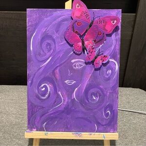 Handmade paining “Violet”